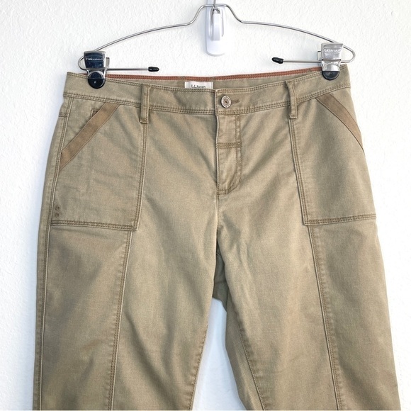 L.L. Bean Khaki Skinny Outdoor Pants Size 10 - Picture 4 of 9